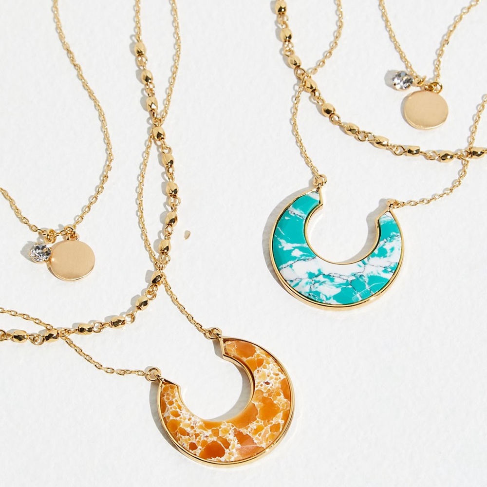 Free people little darling 14k gold plated necklace